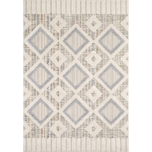 Nala - tapis moderne motif losange, gris