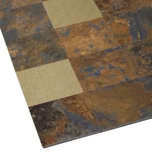 Lot de 2 stickers muraux Mina 30x30cm carreaux marrons