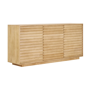 Buffet en bois manguier massif 3 portes L160 cm MATCHA