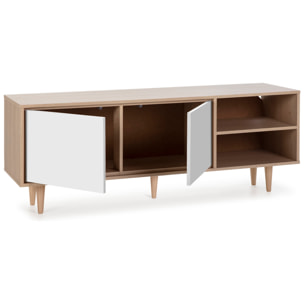 Mueble tv denia 2p roble o roble/blanco