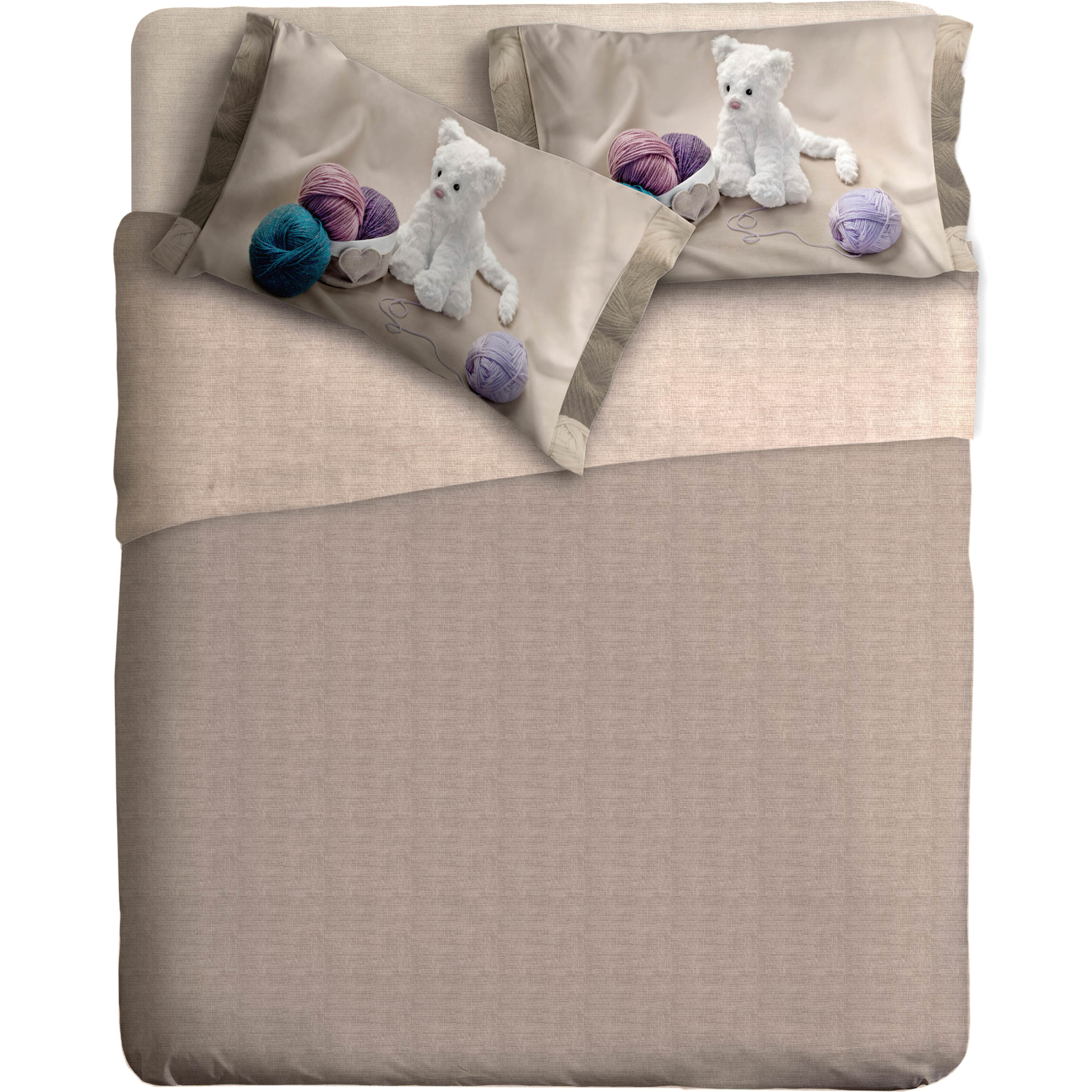 Completo letto fotografico Fine-Art IPERSAN Puro Cotone My Sweet Cat