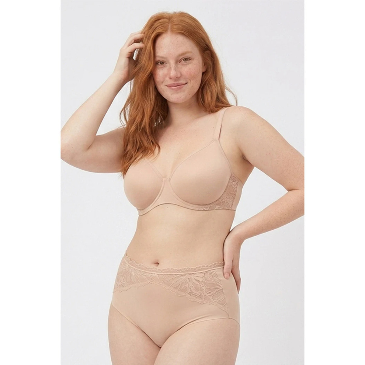 Slip vita alta donna Beige