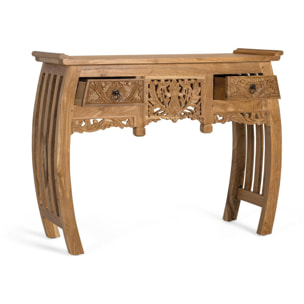 Console en bois de teck 100 cm style ethnique oriental