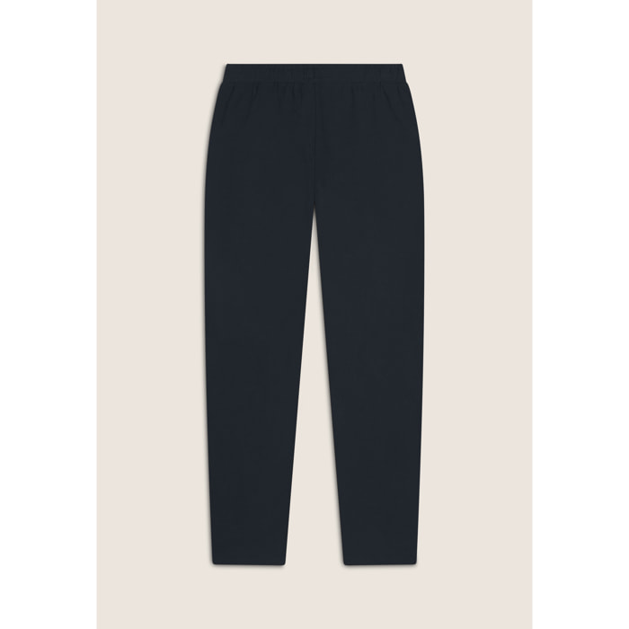 Pantaloni slim fit in jersey con cucitura centrale
