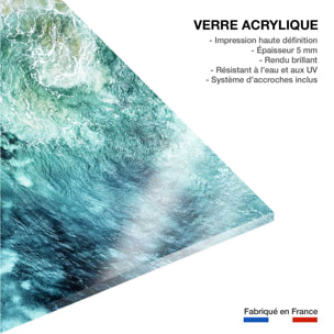 Tableau mer vague bleue  Tableau plexiglas