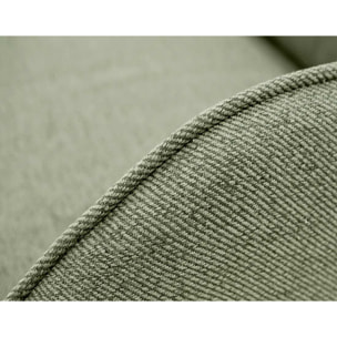 Cosmos - canapé 3 places convertible express couchage quotidien 140 cm matelas 11 cm en tissu - Vert sauge