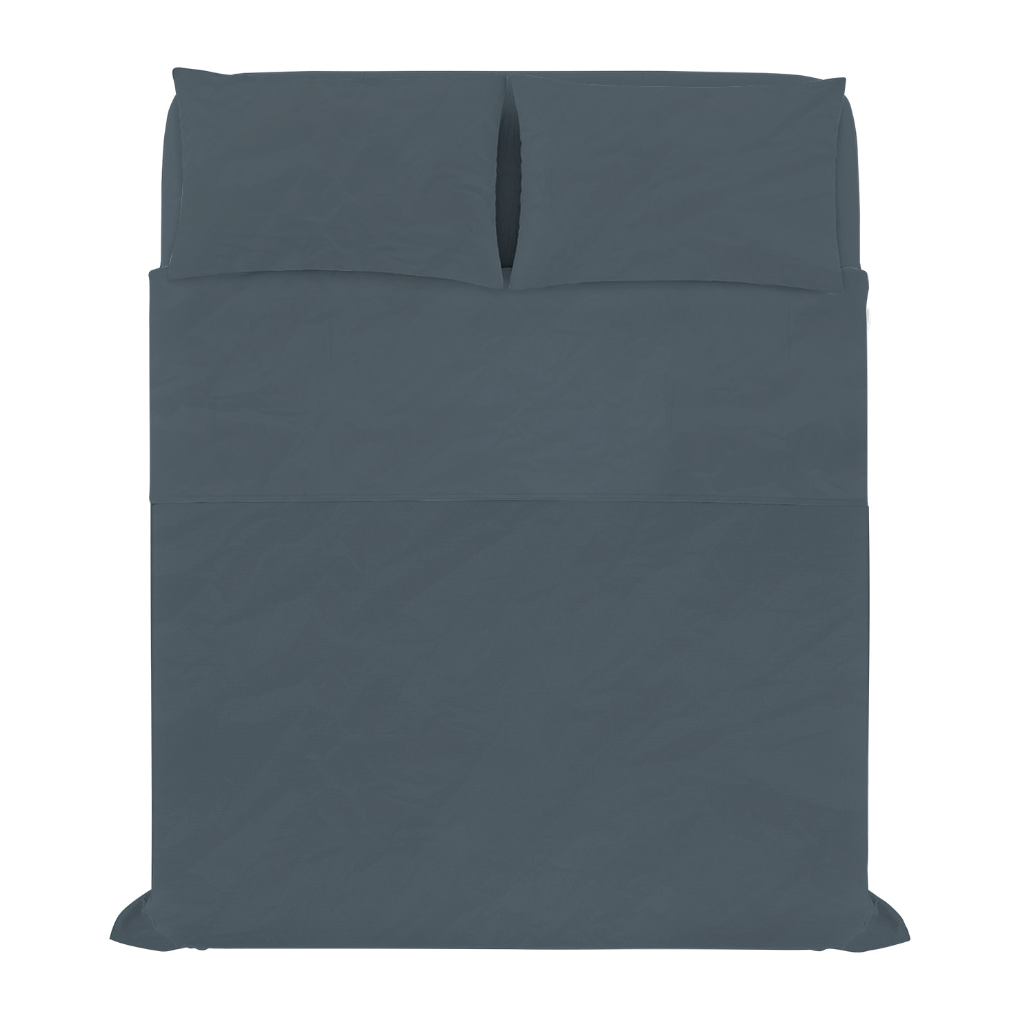 COMPLETO LETTO WATER WASHED, 100% Microfibra, No Stiro - GRIGIO SCURO