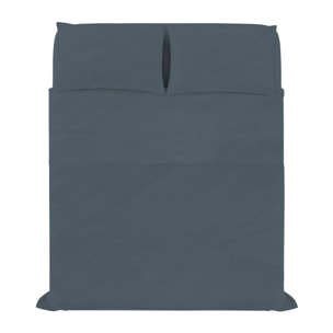 COMPLETO LETTO WATER WASHED, 100% Microfibra, No Stiro - GRIGIO SCURO