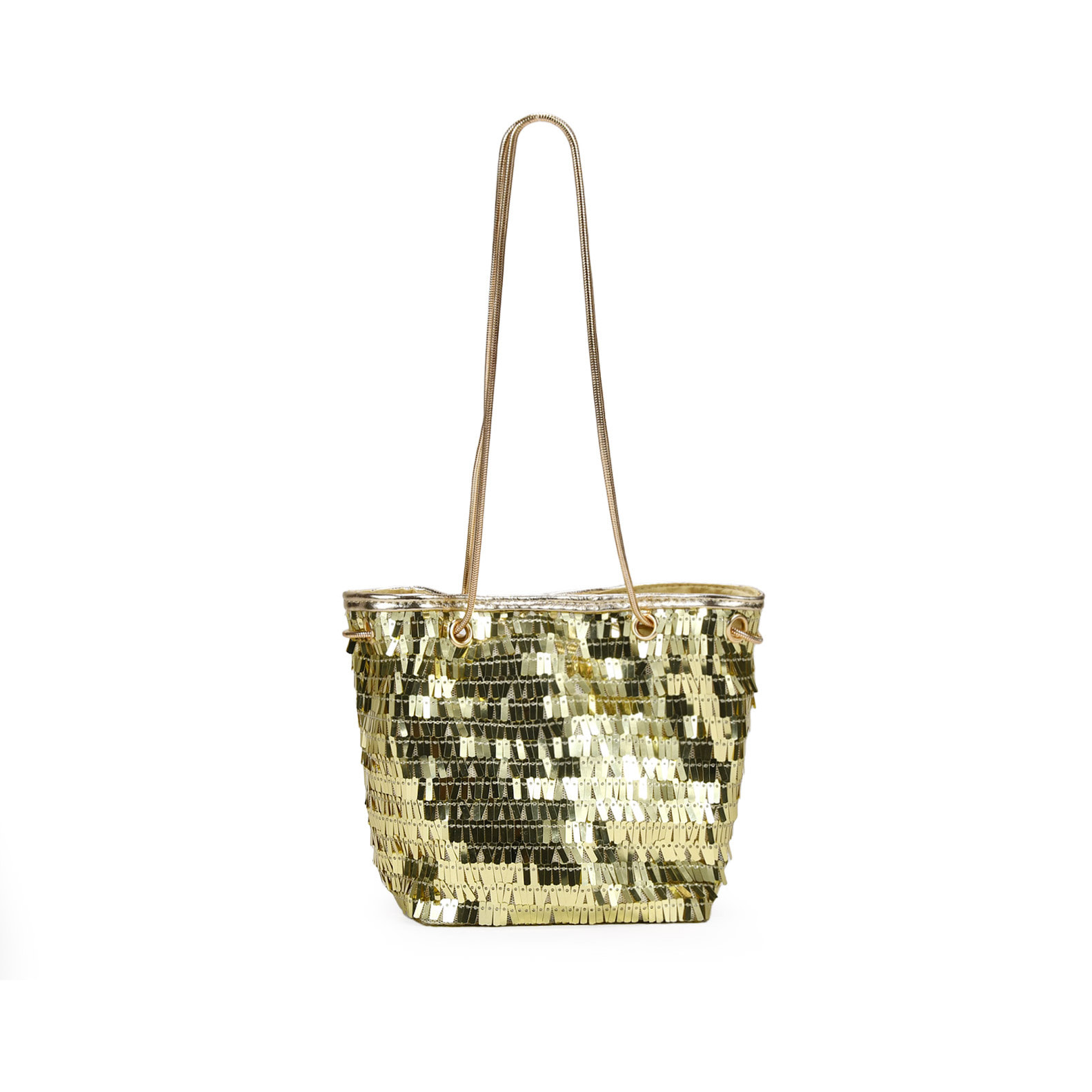 Bolso de fiesta dorado con lentejuelas
