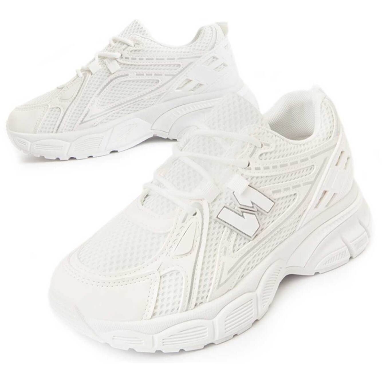 Sneaker De Plataforma - Blanco - Altura: 4 Cm