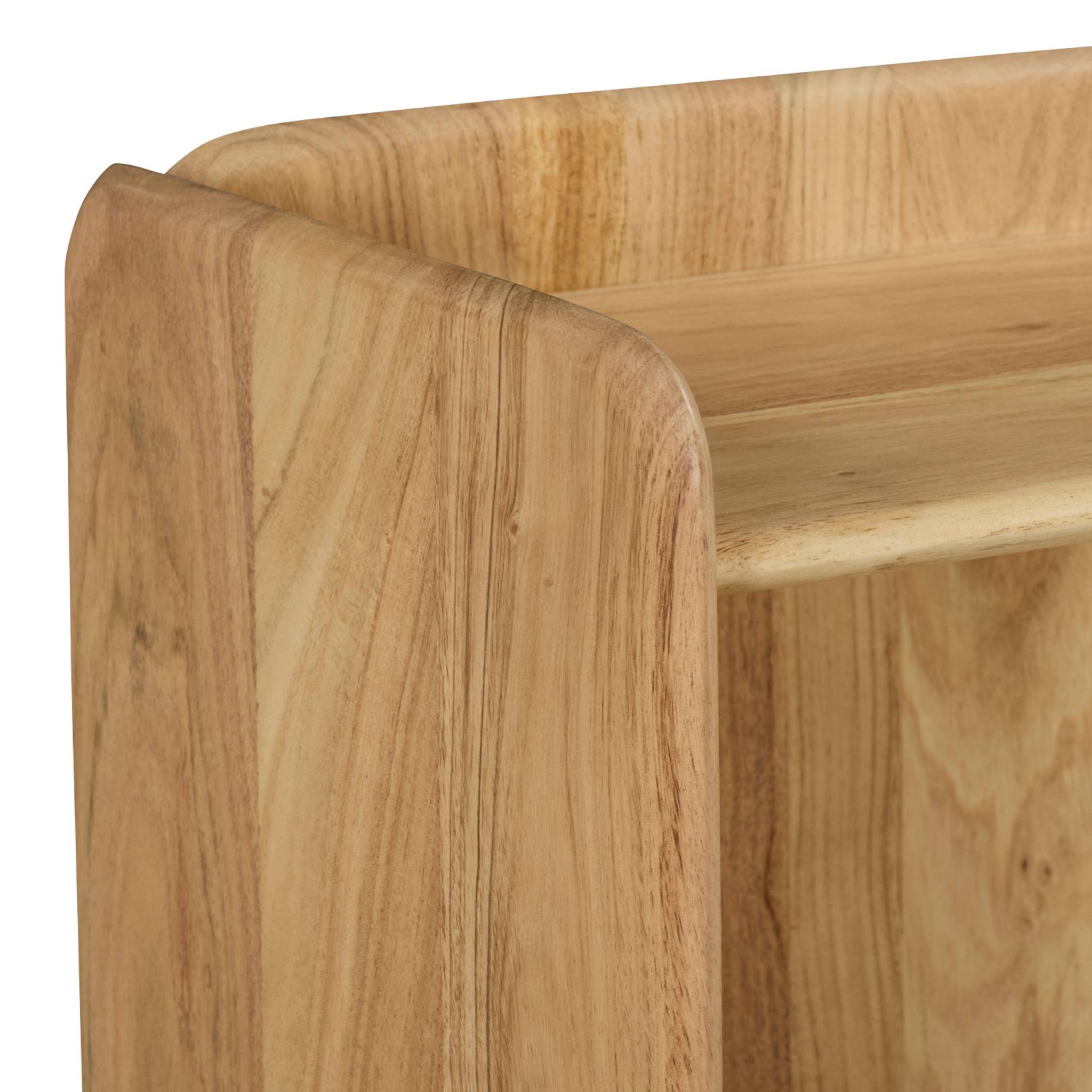Table de chevet exotique bois d'acacia 2 niveaux (lot de 2) TARA