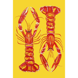 Tableau cuisine design langoustines  Toile imprimée