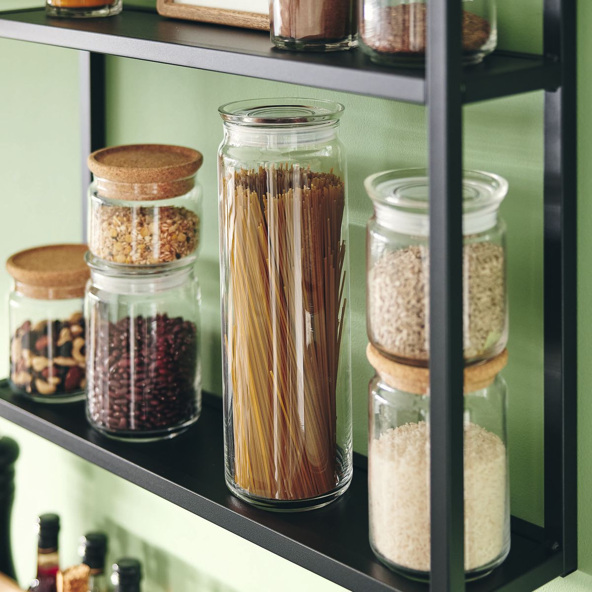 Barattolo per spaghetti 200cl con tappo in vetro Pure Jar - Luminarc