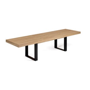 Table repas extensible Brixton - Bois - Noir