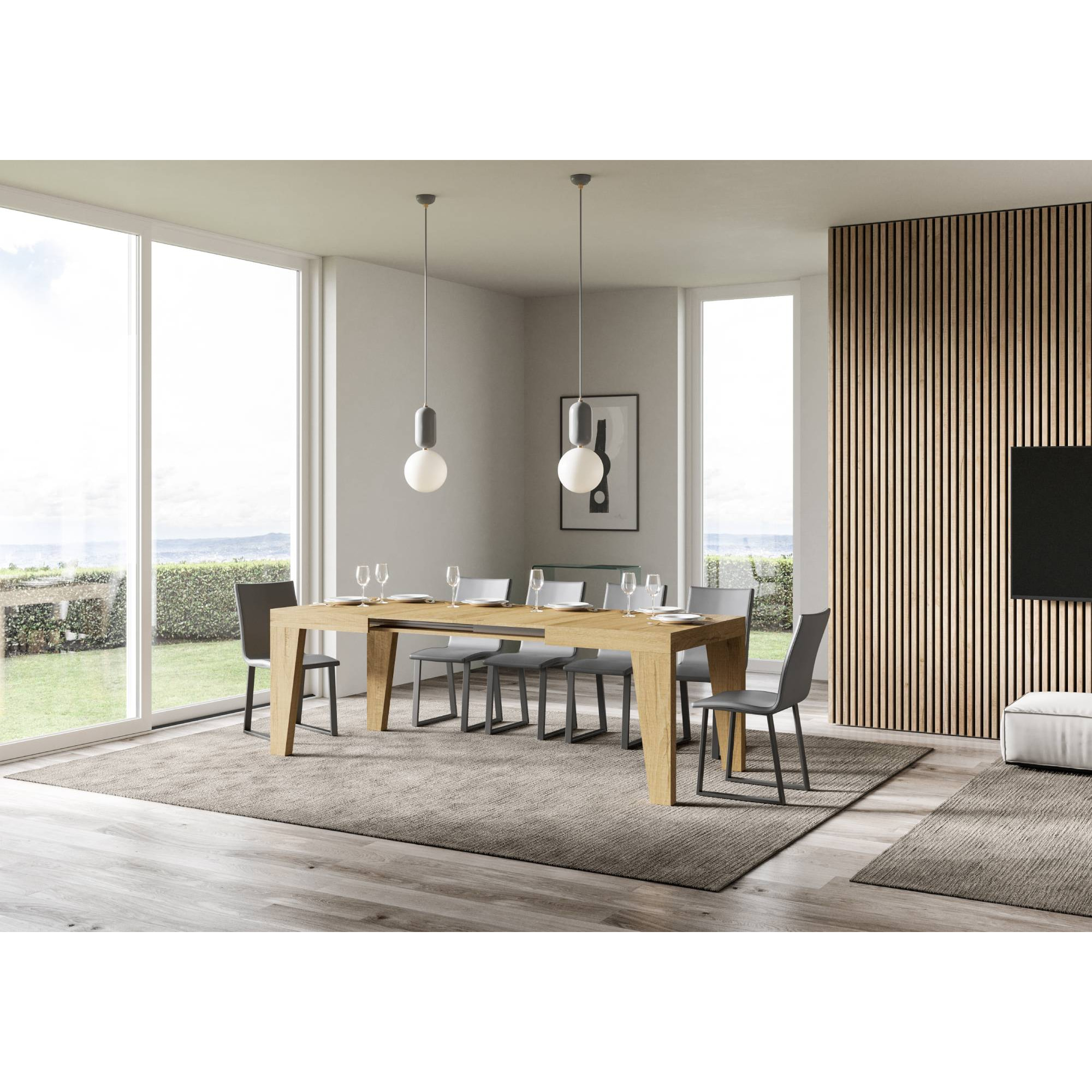 Table extensible 90x140/400 cm Naxy Chêne Nature