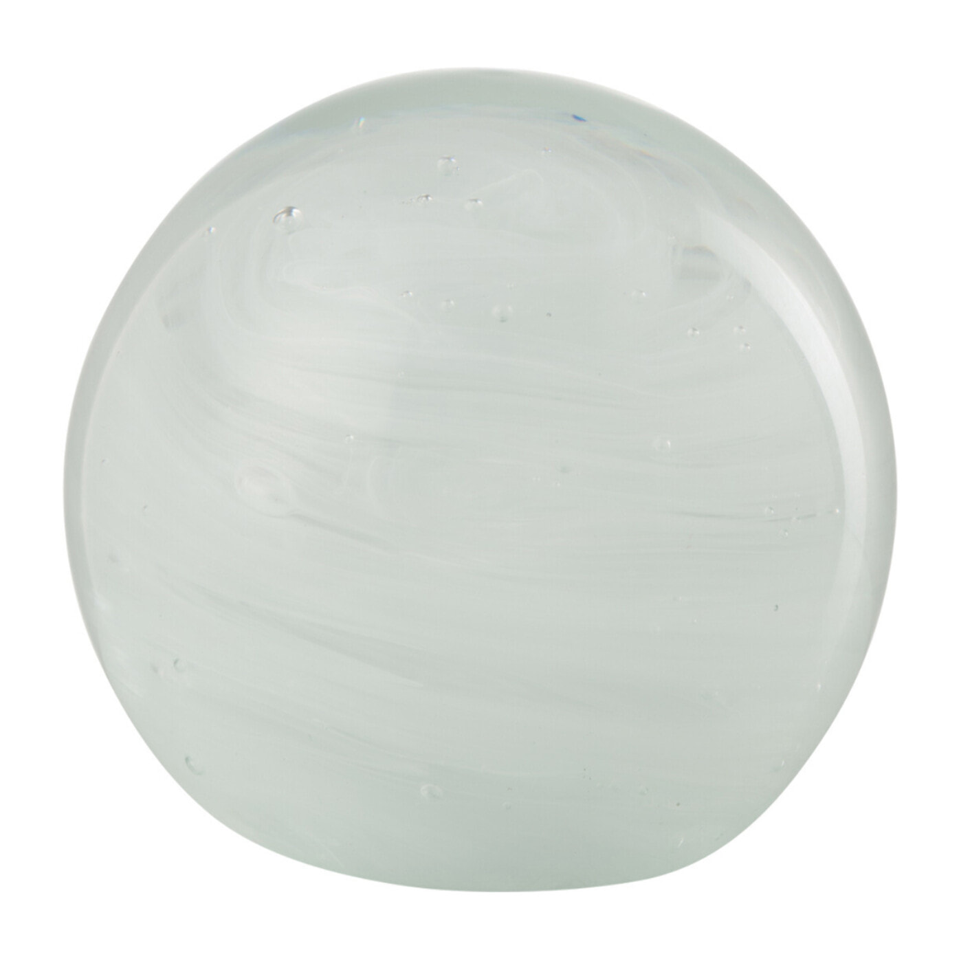 J-Line presse-papier Twister Rond - verre - blanc - small