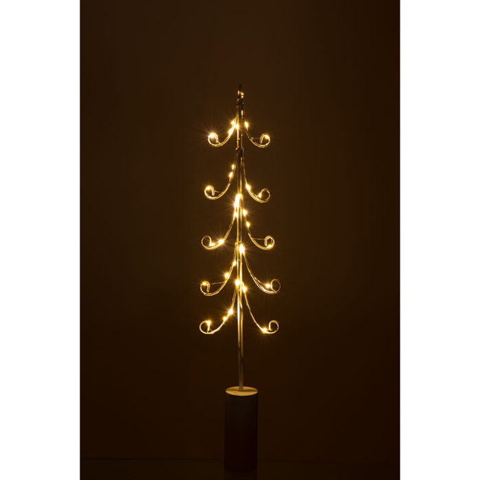 J-Line décoration Arbre Base Cylindre - fer - blanc - large - 4 pcs - LED
