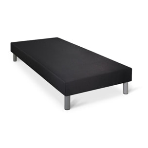 Ensemble Matelas Sommier 90x190 cm - Sommier Noir (déjà monté) - Form