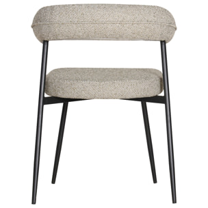 Lot de 2 chaises en tissu vert chiné THEA