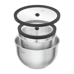 Set de bols sous vide, Inox 18/10, Argent