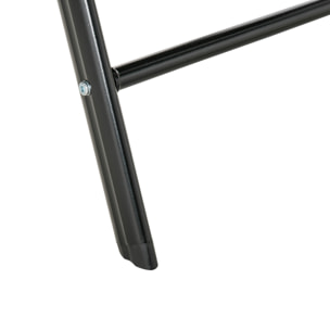 Ensemble table de jardin 6 personnes - chaises pliables inclinables accoudoirs - alu textilène noir plastique effet bois