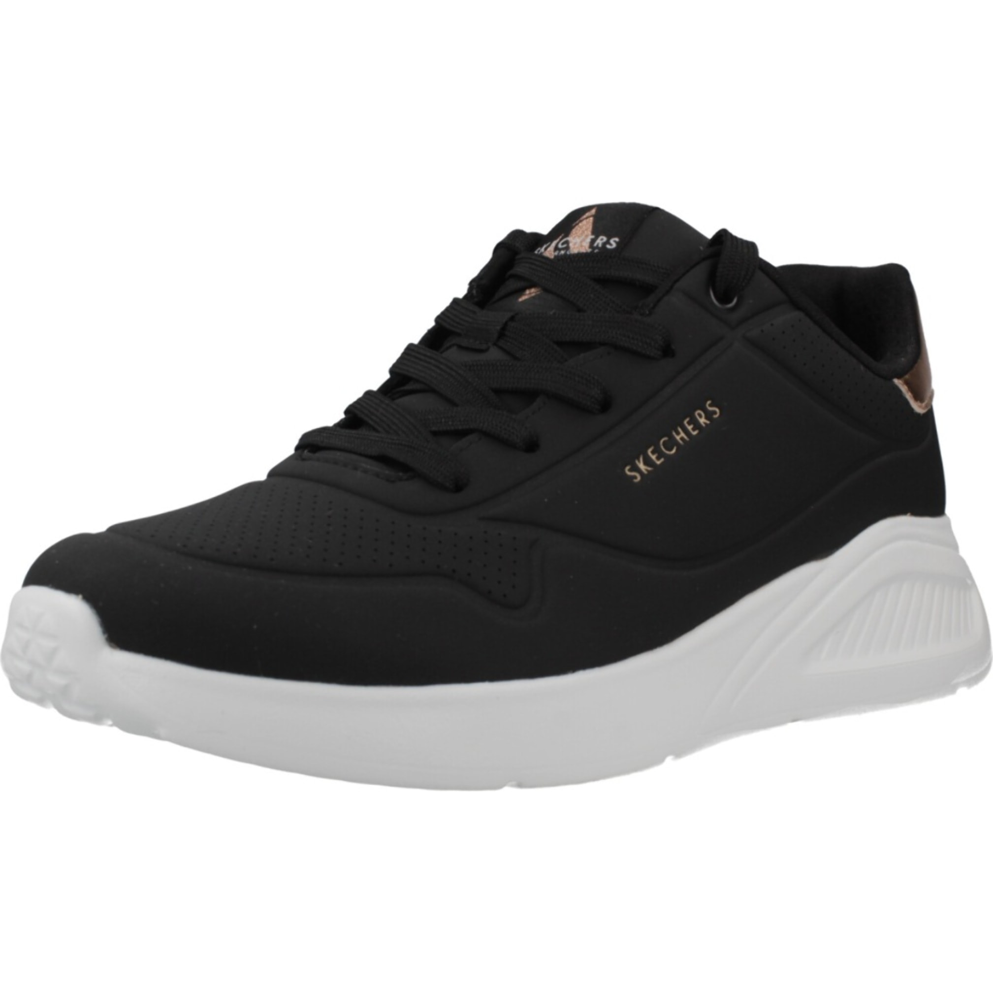 Sneakers De  Mujer Uno Lite Shimmer Along Negro