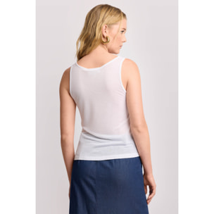Kocca - Top con bottoni Donna, Tinta unita, Scollo ampio