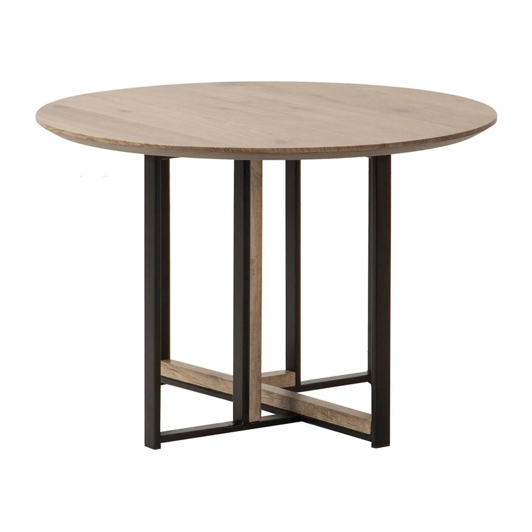 Mesa De Centro Mdf Metal Vinilo 60x60x40 Cm