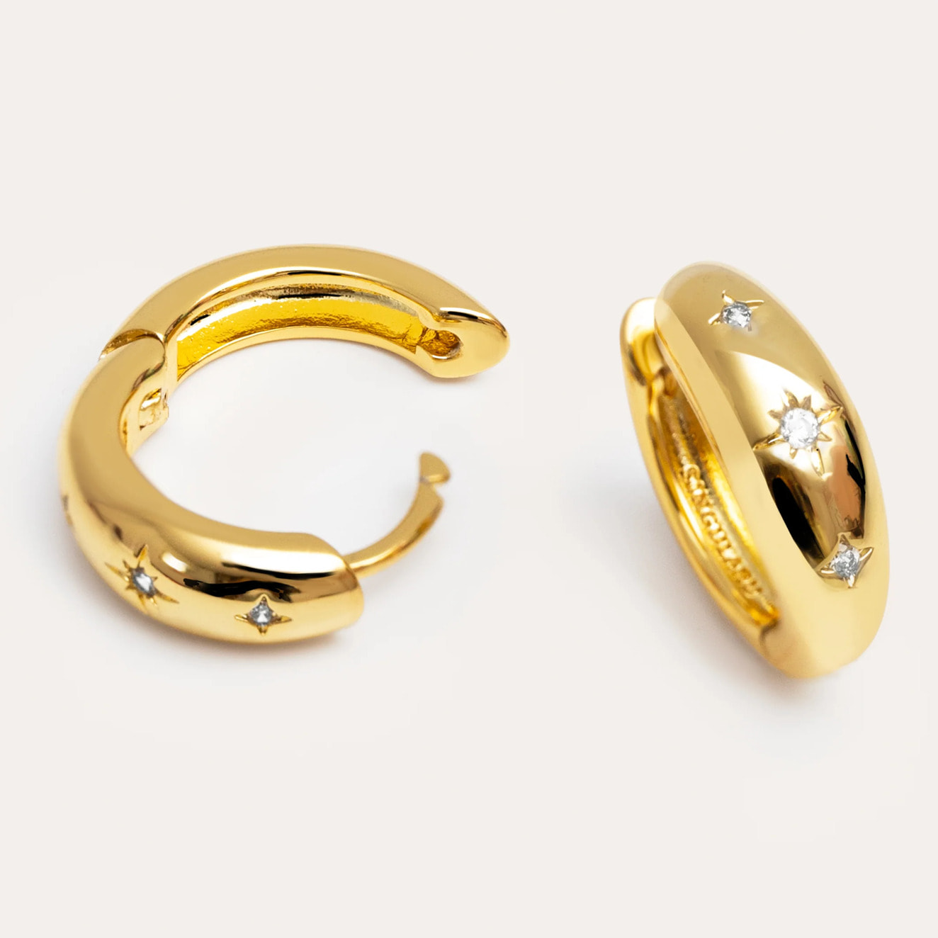 Orecchino Astra S Placcato Oro