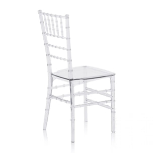 Pack 4 sillas de comedor Tyra Transparente