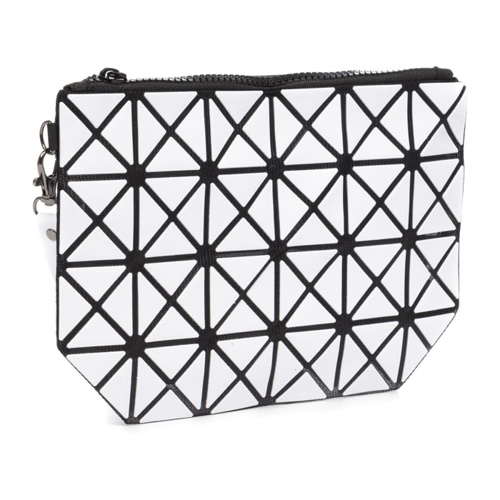 Zerbolò bolso clutch con diseño geométrico, de PVC.