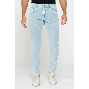 PANTALONE SLIM FIT IN VELLUTO STRETCH TINTURA ACID WASH