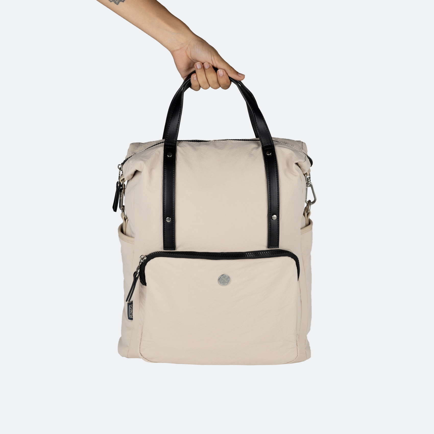 BOLSO BLOOM BACKPACK SQUARE CREAM