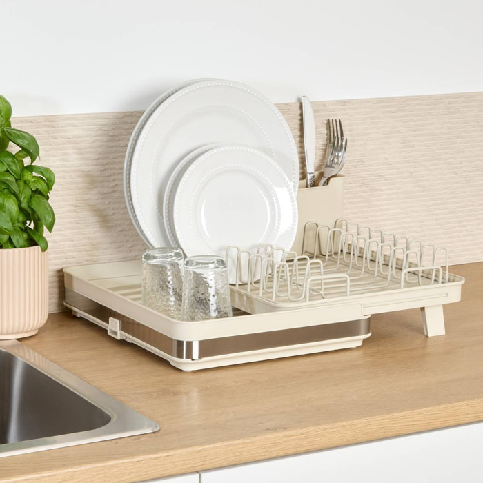 Égouttoir extensible 1 niveau Essentiels beige