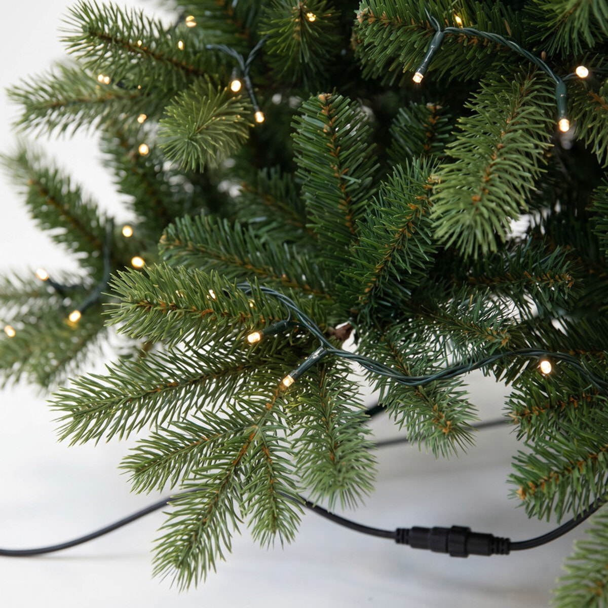 Albero di Natale con LED a luce calda in PVC e metallo - Verde