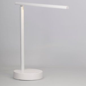 Forlight Archie Lámpara Flexo de Escritorio LED con Batería Intensidad Regulable con Luz Neutra 4000K. Flexo de Aluminio Blanco
