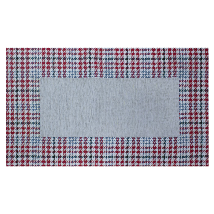 TAPPETO DA CUCINA OXFORD GRIGIO PERLA CON FONDO ANTISCIVOLO