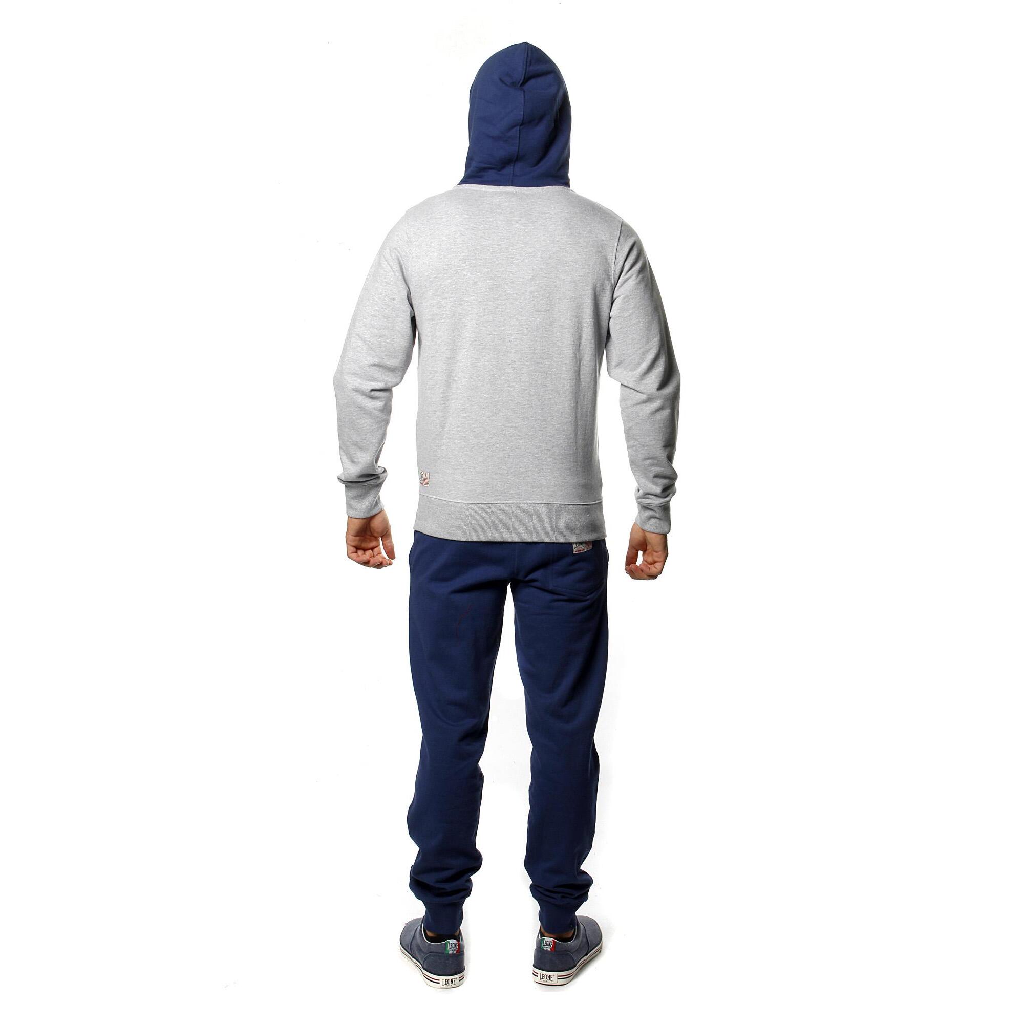 Chándal de invierno cepillado para hombre Leone Basic Vintage con capucha y cremallera