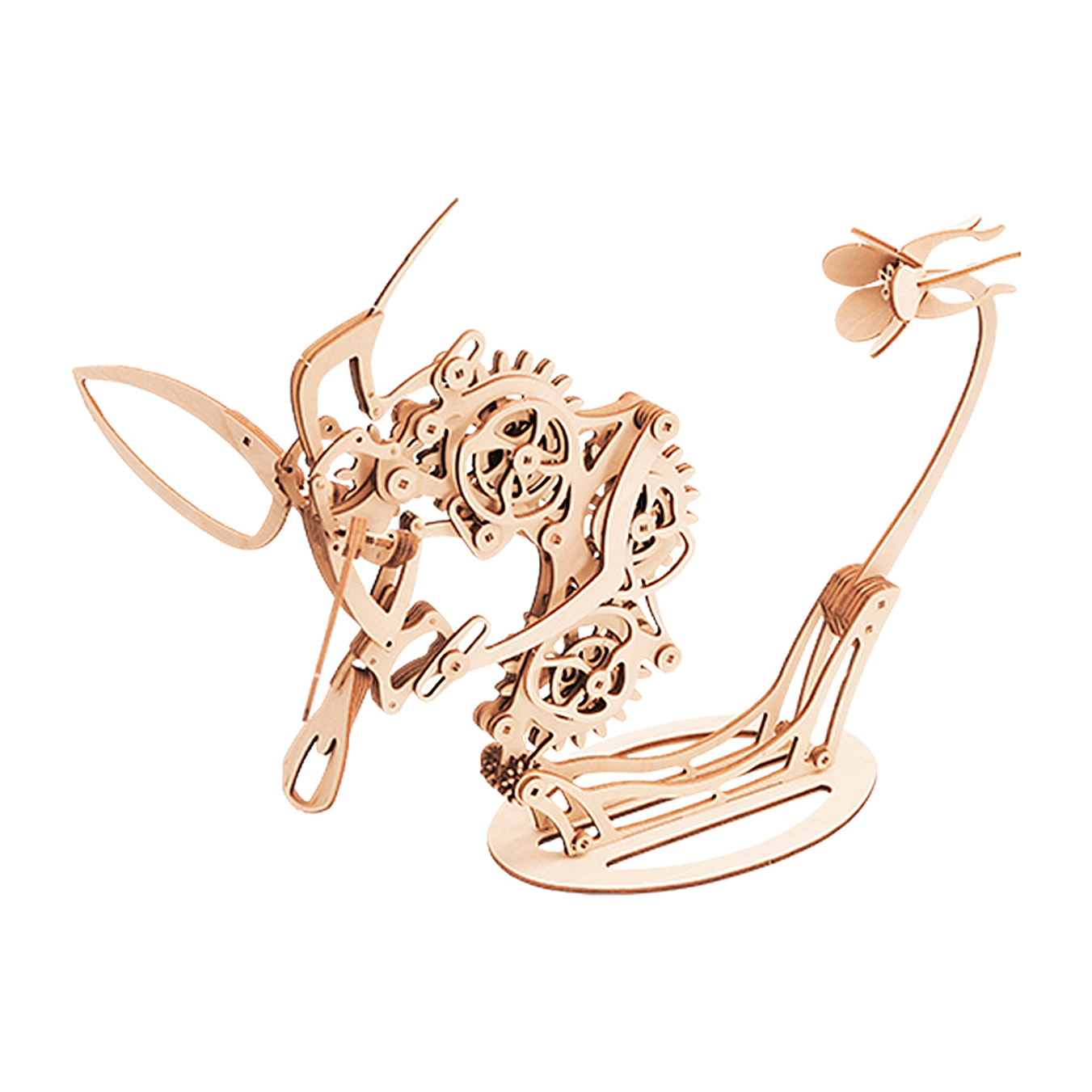 Modello in legno 3D, design di Colibrì meccanico.