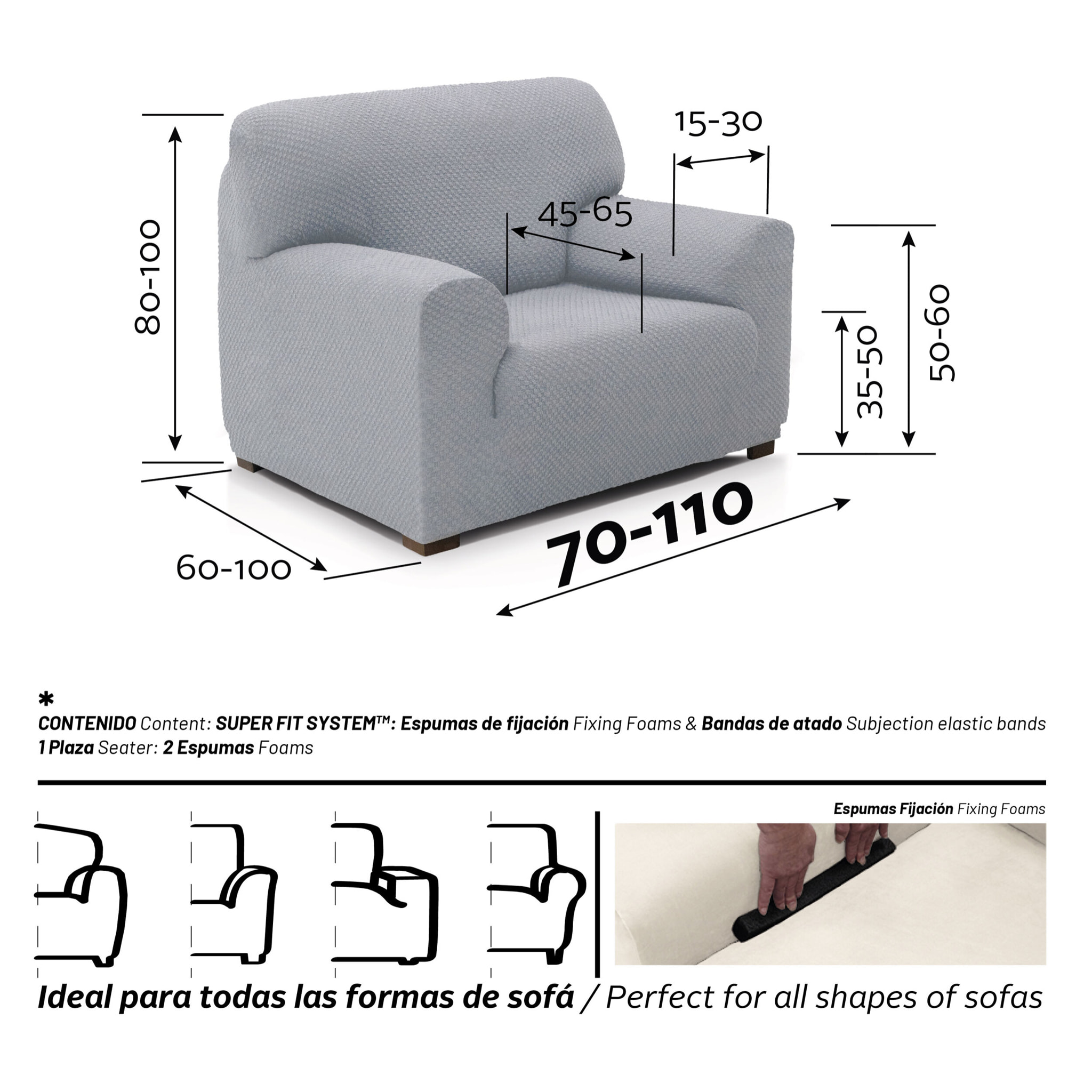 Funda Súper Elástica para SOFÁ modelo CHARLY