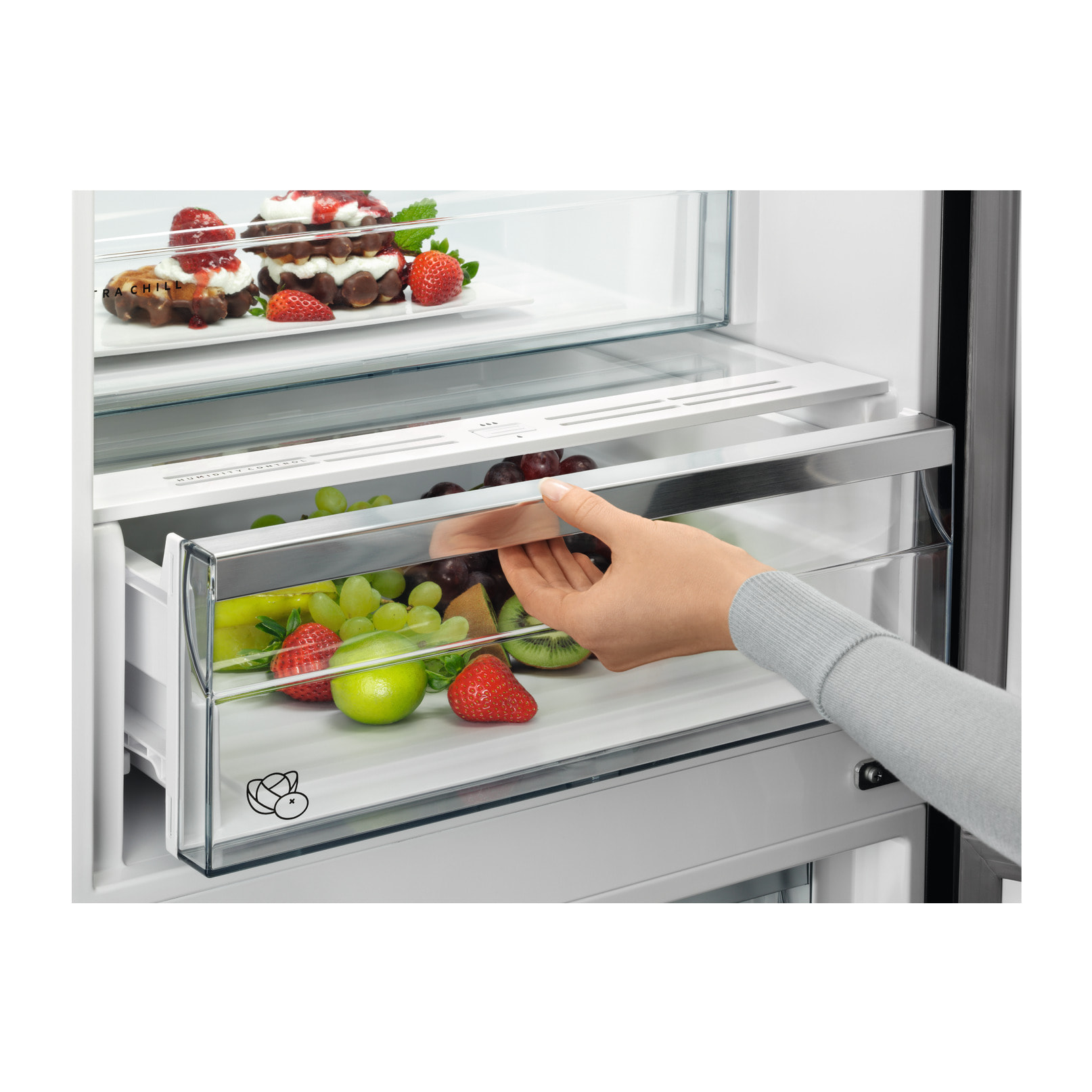 AEG Frigorífico combi de libre instalación Serie 8000 Negro de 201 cm ORC8M361EE