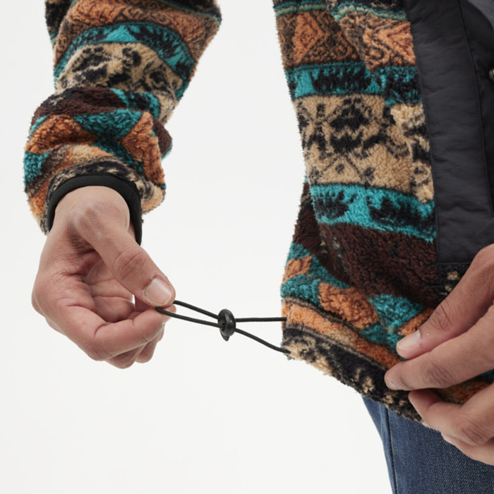Sudadera de felpa tipo borreguito con capucha y media cremallera DALTON Hydroponic