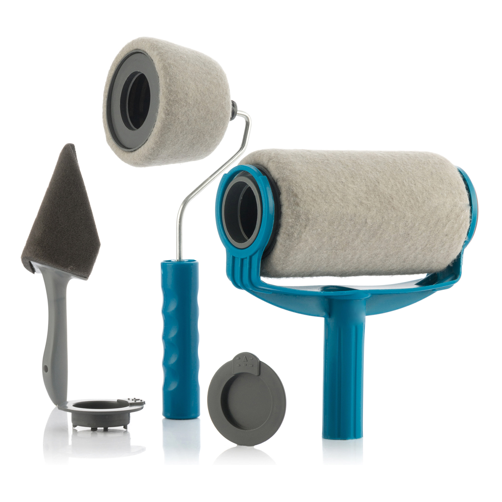 Set di Rulli Ricaricabili Antigoccia Roll'N'Paint - Grigio - Poliestere - 1 Litro