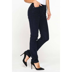 PANTALONE CINQUE TASCHE COMFORT FIT IN VELLUTO STRETCH 1000 RIGHE
