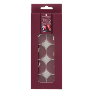Lot de 10 bougies parfumées fruits rouges 150g