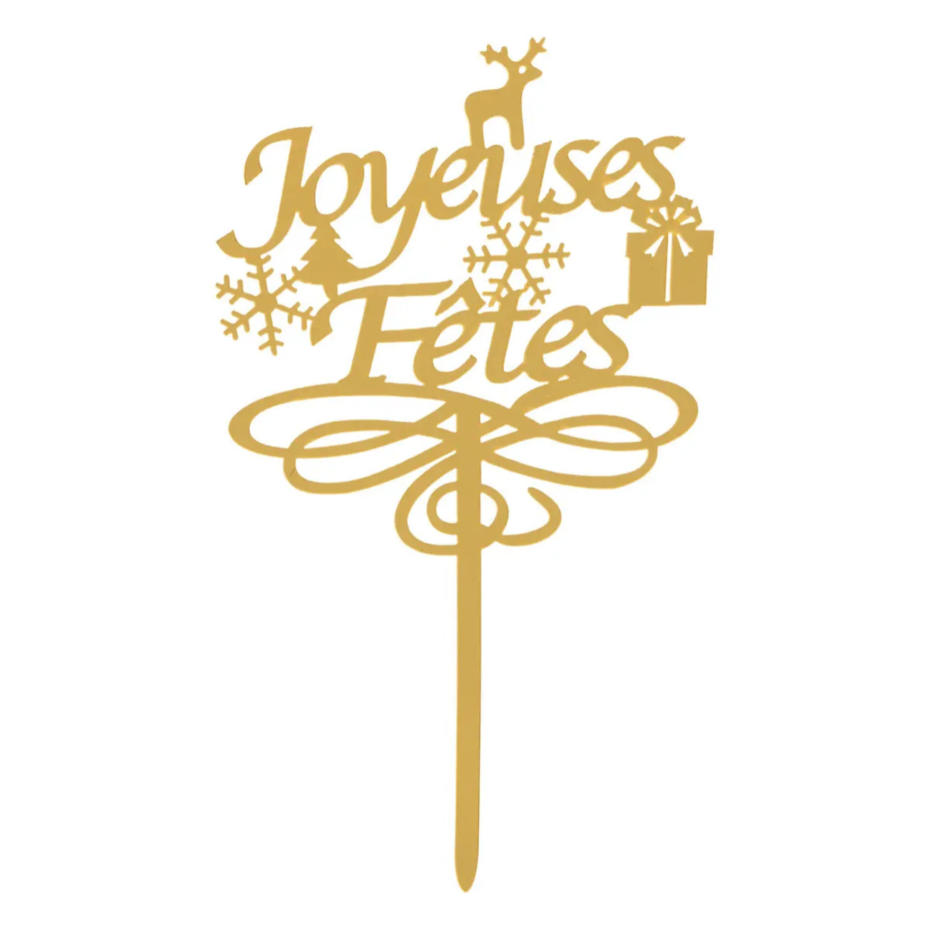 Lot de 4 décorations pâtisserie Noël