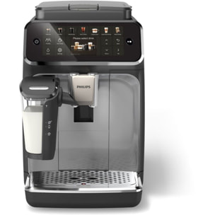 Expresso Broyeur PHILIPS EP4446/70 cafetière à grain LatteGo série 4400, 12 boissons, SilentBrew, Noir