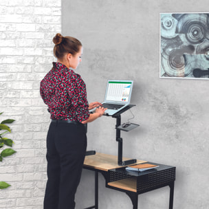 POSTE DE TRAVAIL REGLABLE PC TABLETTE SOURIS