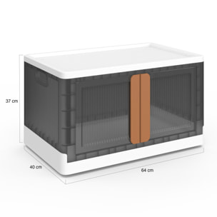 Boîtes de rangement empilables 72L - lot de 2