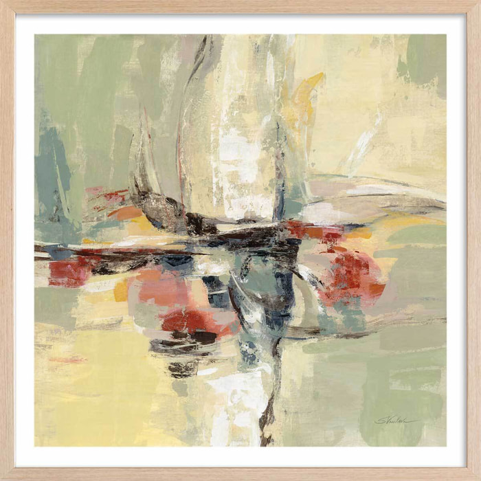 Affiche Ambiance des îles Affiche + cadre en bois - Chêne